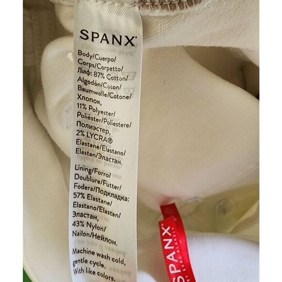 Spanx Women Jeans, White Stretchy Pull-On Skinny Jeggings, Sz Small - Picture 3 of 11